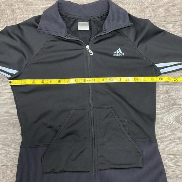 Adidas Full Zip Warm Up 3 Stripe Track Jacket AZF001 Black M - Picture 5 of 16